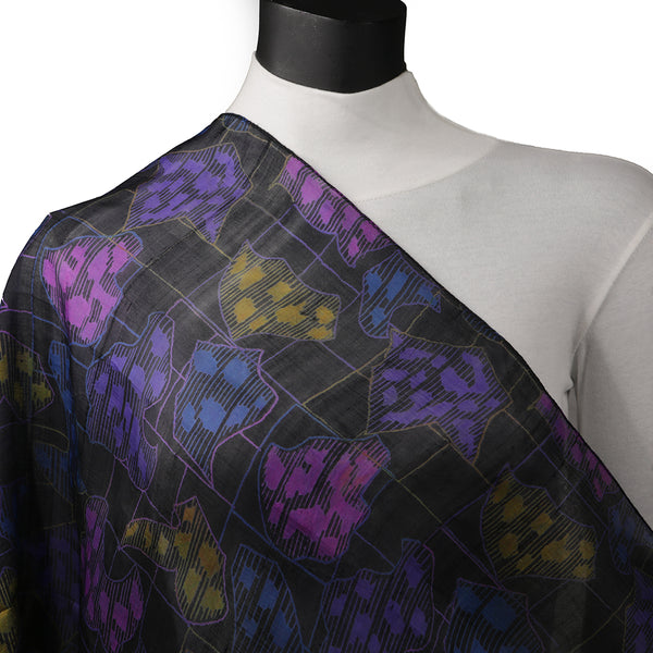 Abstract Print Silk Women's Scarf Hijab Large 
