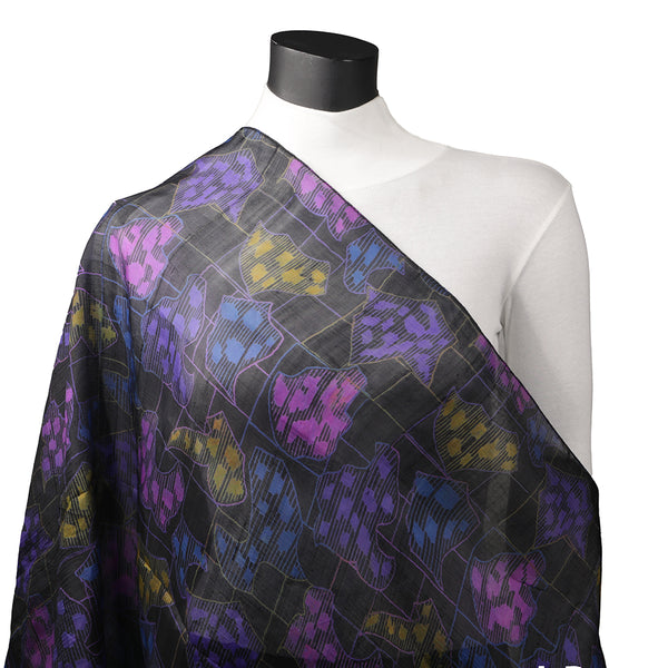 Abstract Print Silk Women's Scarf Hijab Large 