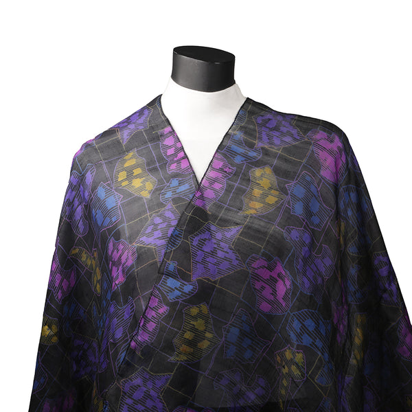 Abstract Print Silk Women's Scarf Hijab Large 