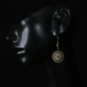 Handmade  Fashion Jewelry - Coffee Disc Earrings