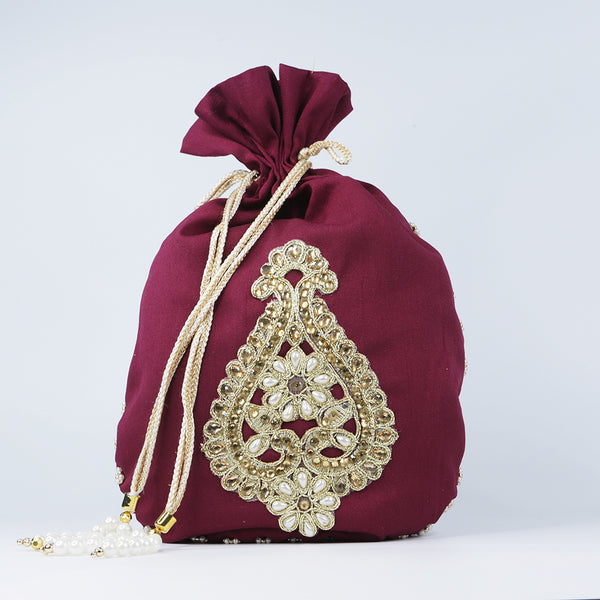 Lotus Potli Bag Wedding Gift Handmade Unique Purse Embroidered Indian  Bridal Bag Handbag Engagement Gifts Bridesmaid Gifts Anniversary Gifts -  Etsy