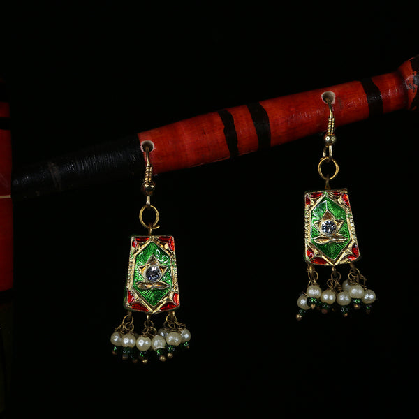 Handmade Traditional 'Lac' Jewellery - Green Gold