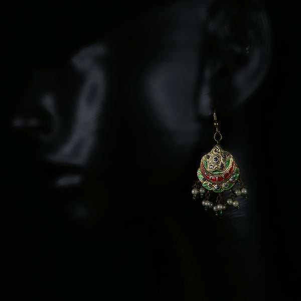 Handmade Traditional 'Lac' Jewellery - Pendant Necklace and Earring set