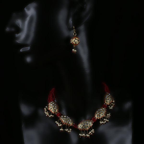 Handmade Traditional 'Lac' Jewellery - Pendant Necklace and Earring set