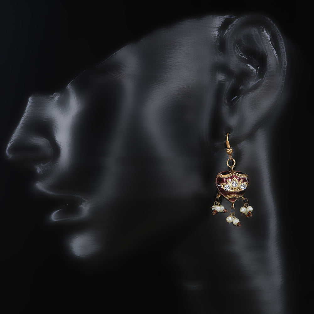 Handmade Traditional 'Lac' Jewellery - Earrings Sherry