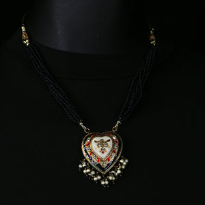 Handmade Traditional 'Lac' Jewellery - Black Heart