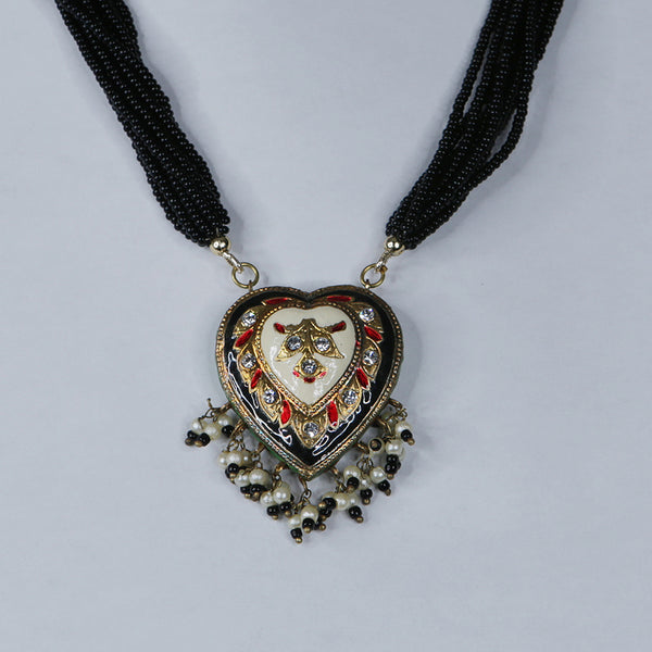 Handmade Traditional 'Lac' Jewellery - Black Heart