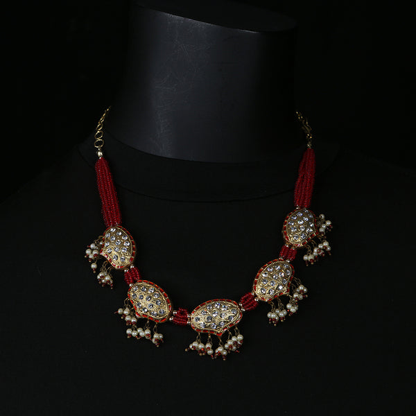 Handmade Traditional 'Lac' Jewellery - Pendant Necklace and Earring set