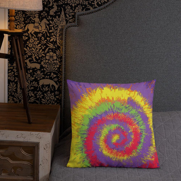 Limited Edition Tie & Dye Print  Decorative Throw Pillow & Cushion, 18 x 18 in and 22 x 22 in Holi 1
