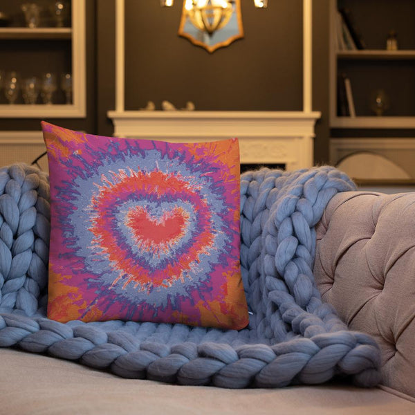 Limited Edition Tie & Dye Print Throw Pillow / Cushion, 18 x 18 in and 22 x 22 in Holi 4