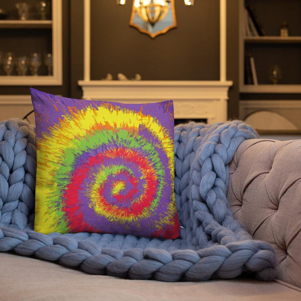 Limited Edition Tie & Dye Print  Decorative Throw Pillow & Cushion, 18 x 18 in and 22 x 22 in Holi 1