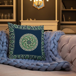 Antique Art Print Decorative Throw Pillow & Cushion Turkish Inlay 1