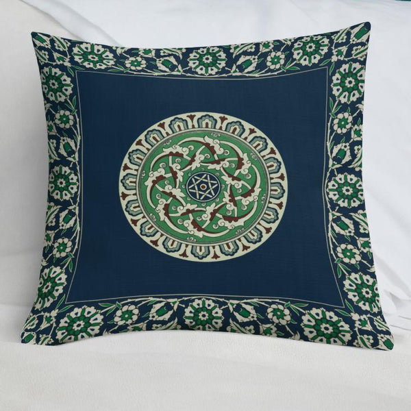 Antique Art Print Decorative Throw Pillow & Cushion Turkish Inlay 1 couch
