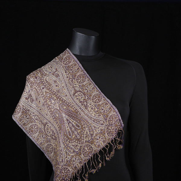 Handwoven Scarf Paisley Pattern