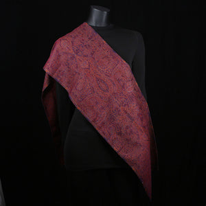 Handwoven Scarf Paisley Pattern - Fuchsia Pink