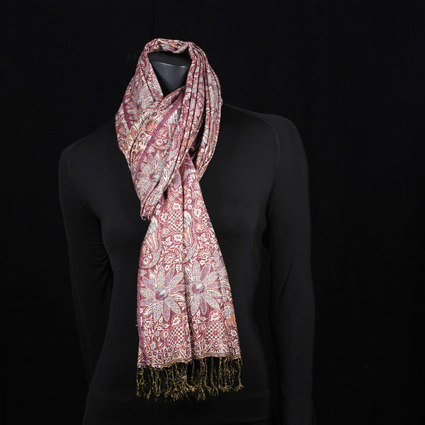 Handwoven Large Chador / Shawl - Shades of Pink