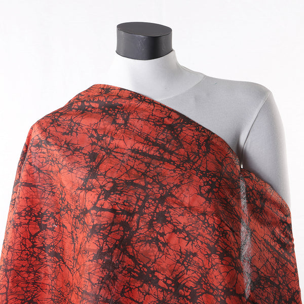 Blended Cotton Viscose Women's Scarf Batik Print large size, ideal for hijab or head scarf or for pairing with formal / informal outfits.