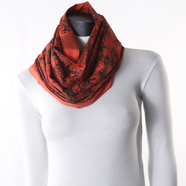 Blended Cotton Viscose Women's Scarf Batik Print large size, ideal for hijab or head scarf or for pairing with formal / informal outfits.