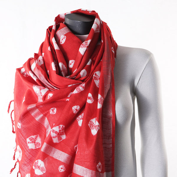Blended Cotton Viscose Women's Scarf Batik Print large size, ideal for hijab or head scarf or for pairing with formal / informal outfits.