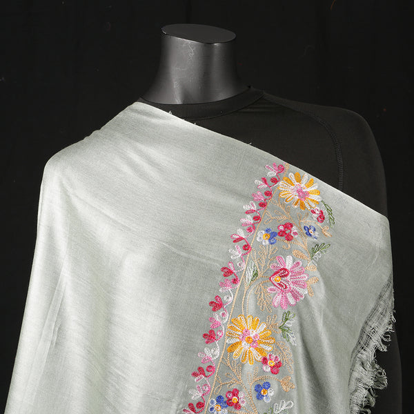 Hand Embroidered Soft Viscose Women's Scarf Large - Floral Lace