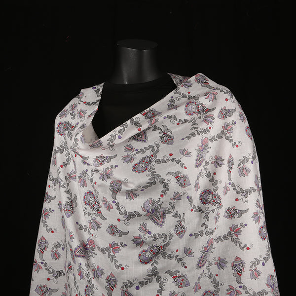 Blended Cotton Viscose Women's Scarf Batik Print large size, ideal for hijab or head scarf or for pairing with formal / informal outfits.