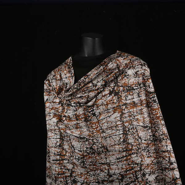 Blended Cotton Viscose Women's Scarf Batik Print large size, ideal for hijab or head scarf or for pairing with formal / informal outfits.