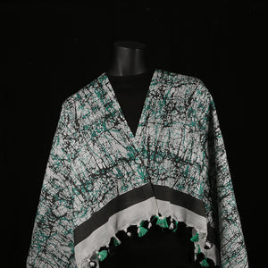 Blended Cotton Viscose Women's Scarf Batik Print large size, ideal for hijab or head scarf or for pairing with formal / informal outfits.