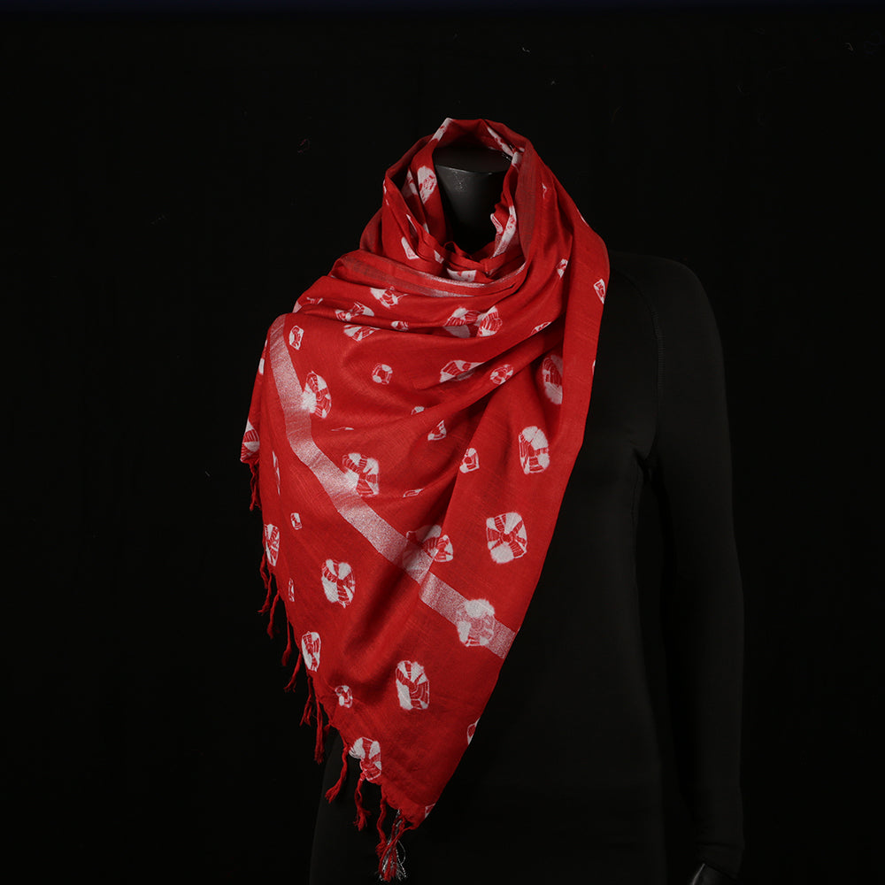 Blended Cotton Viscose Women's Scarf Batik Print large size, ideal for hijab or head scarf or for pairing with formal / informal outfits.