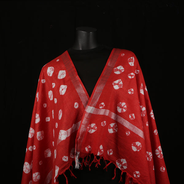 Blended Cotton Viscose Women's Scarf Batik Print large size, ideal for hijab or head scarf or for pairing with formal / informal outfits.