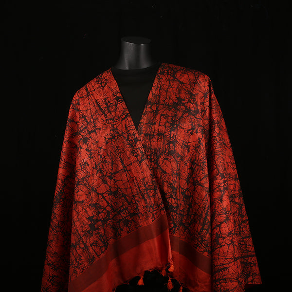Blended Cotton Viscose Women's Scarf Batik Print large size, ideal for hijab or head scarf or for pairing with formal / informal outfits.