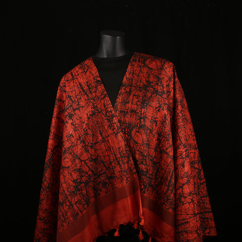 Blended Cotton Viscose Women's Scarf Batik Print large size, ideal for hijab or head scarf or for pairing with formal / informal outfits.