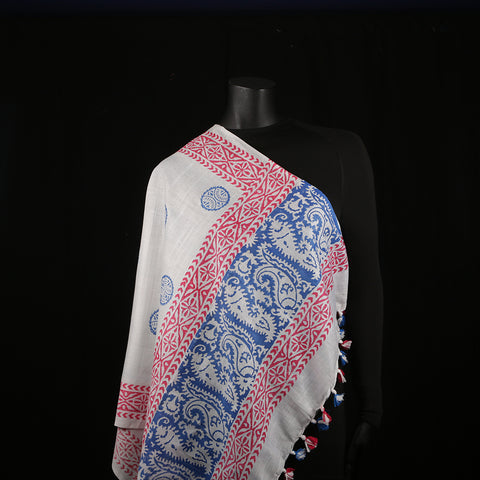 Blended Cotton Viscose Women's Scarf Batik Print large size, ideal for hijab or head scarf or for pairing with formal / informal outfits.