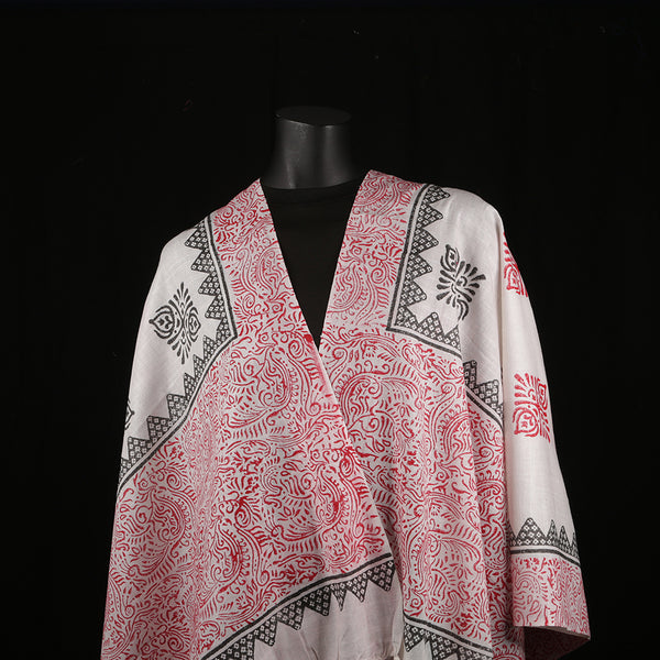 Blended Cotton Viscose Women's Scarf Batik Print large size, ideal for hijab or head scarf or for pairing with formal / informal outfits.