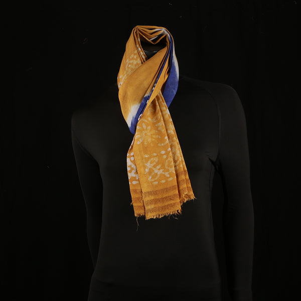 Blended Cotton Viscose Women's Scarf Batik Print large size, ideal for hijab or head scarf or for pairing with formal / informal outfits.