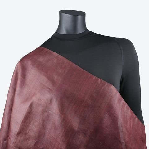 Women's Raw Silk Scarf Rosewood Red