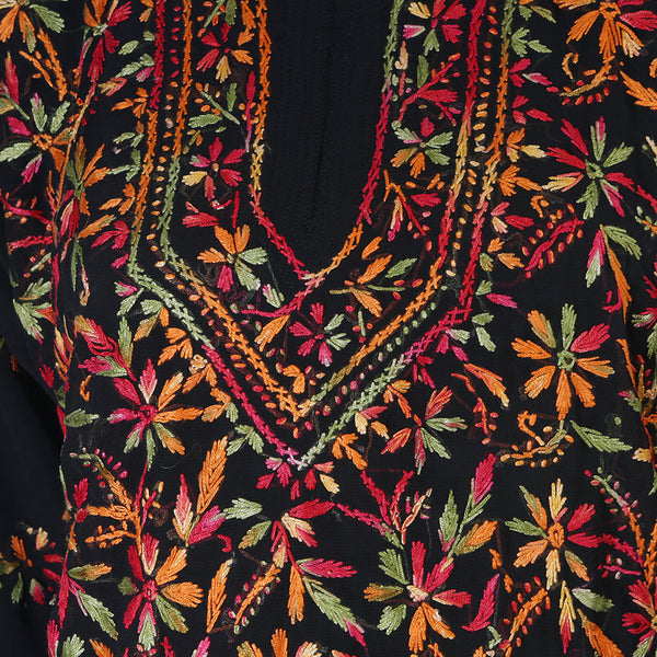 Women's Top Shirt Hand Embroidered Handmade Summer Spring Georgette