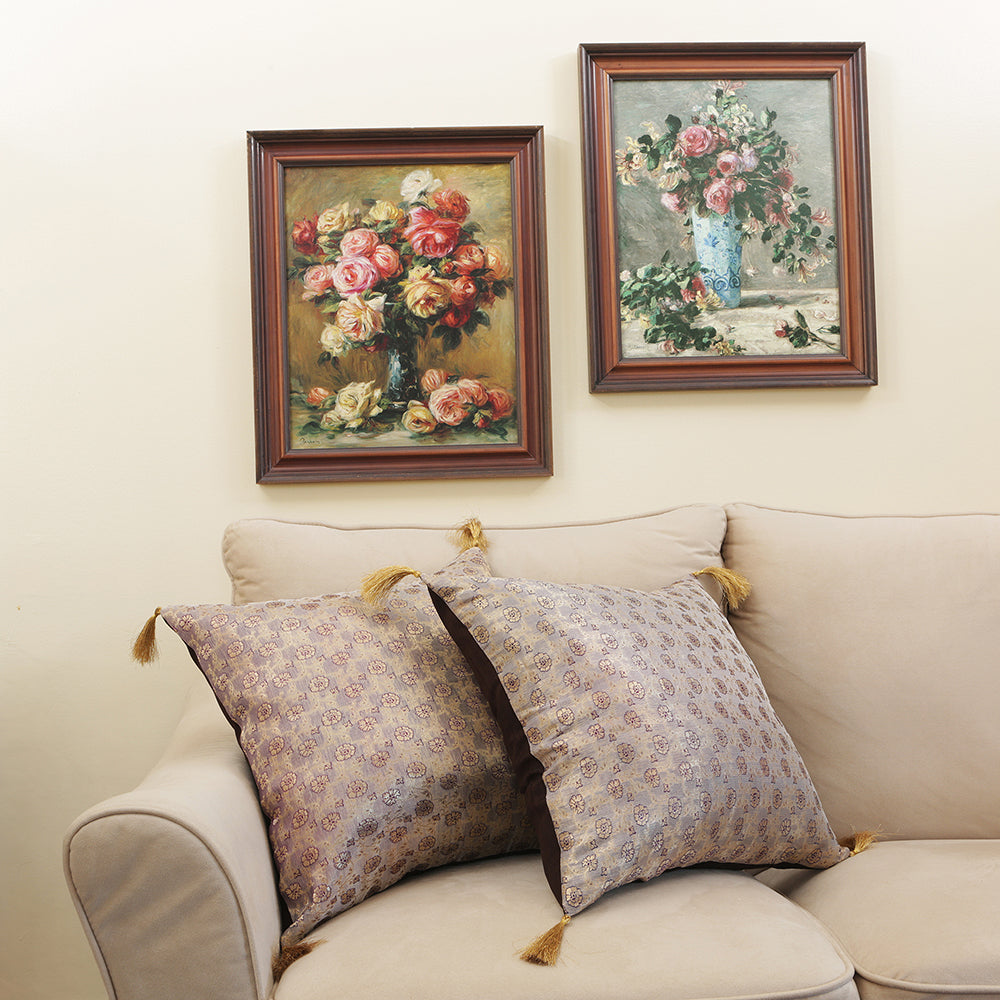 Handmade embroidered decorative throw pillow cushion & covers for home. In silk, cotton, polyester & canvas. Bring your home interior decoration ideas to life. 