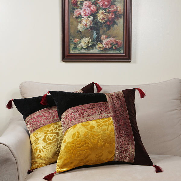 Handmade embroidered decorative throw pillow cushion & covers for home. In silk, cotton, polyester & canvas. Bring your home interior decoration ideas to life.