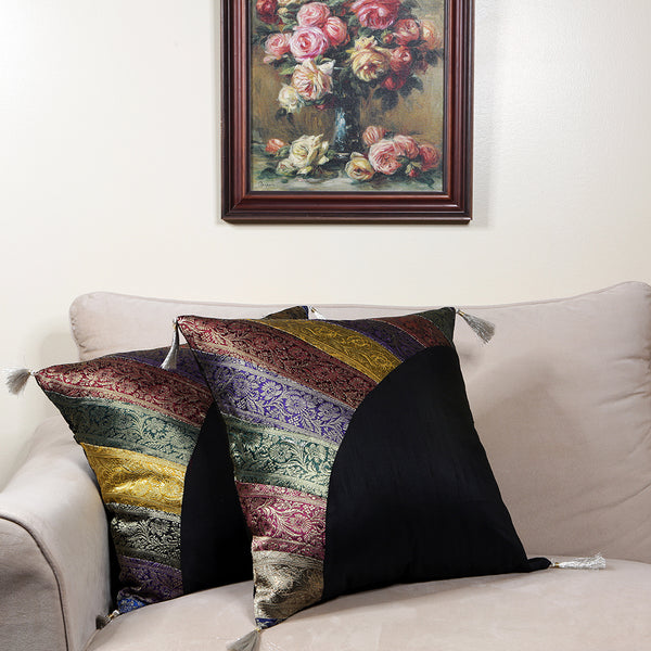 Handmade embroidered decorative throw pillow cushion & covers for home. In silk, cotton, polyester & canvas. Bring your home interior decoration ideas to life.