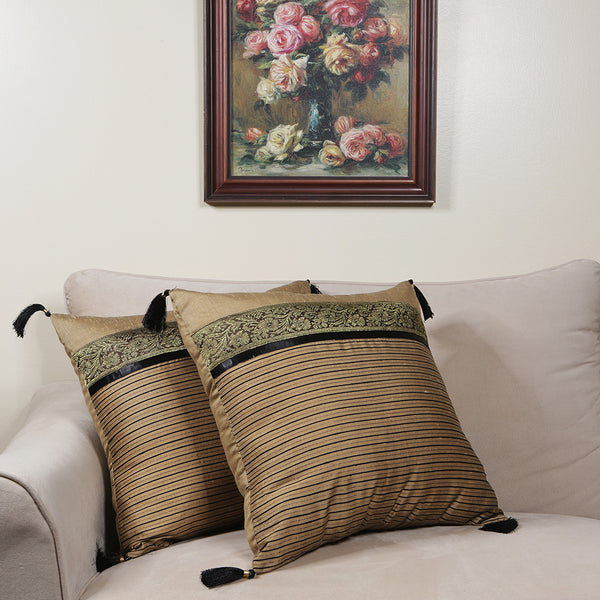 Handmade embroidered decorative throw pillow cushion & covers for home. In silk, cotton, polyester & canvas. Bring your home interior decoration ideas to life. 