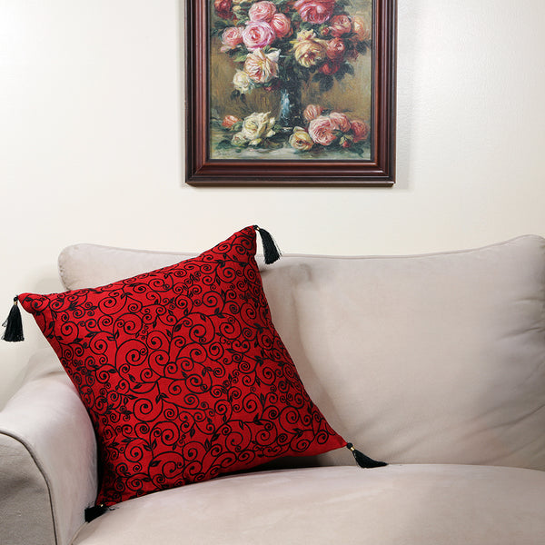 Handmade Decorative Throw Pillow Cushion & Cover Reds