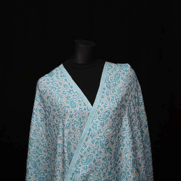 Handwoven Pashmina Shawl / Scarf / Stole - Light Blue