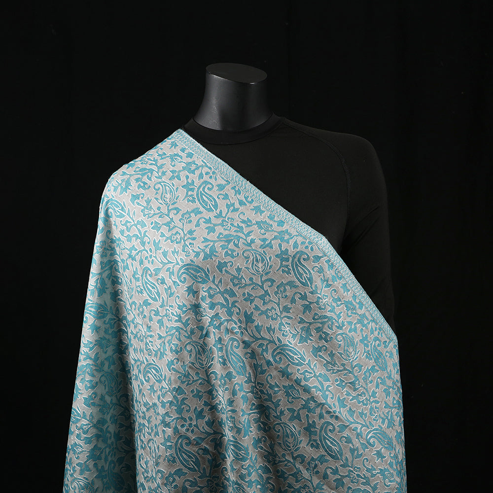 Handwoven Pashmina Shawl / Scarf / Stole - Light Blue