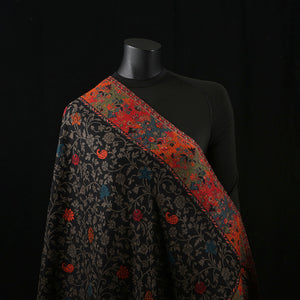 Handwoven Pashmina Shawl / Scarf / Stole- Kari Black