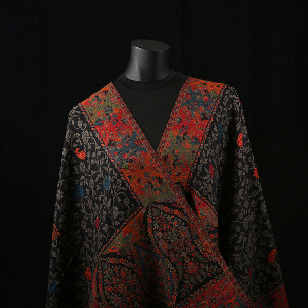 Handwoven Pashmina Shawl / Scarf / Stole- Kari Black
