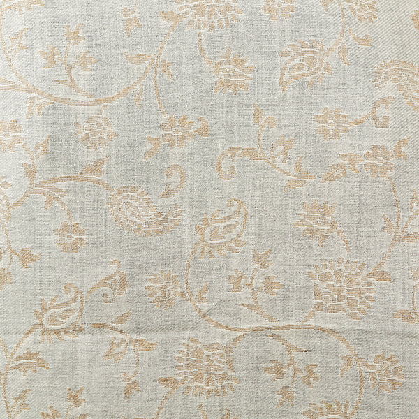Handwoven Pashmina Shawl / Scarf / Stole - Kani Zari Border Cream
