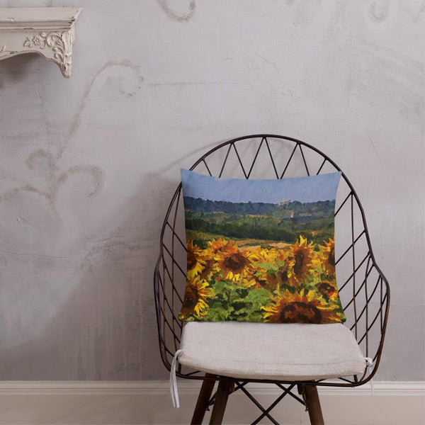 Curry Peepal Art Print Throw Pillow Cushion Square