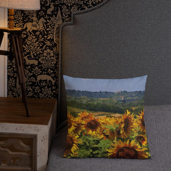 Curry Peepal Art Print Throw Pillow Cushion Square