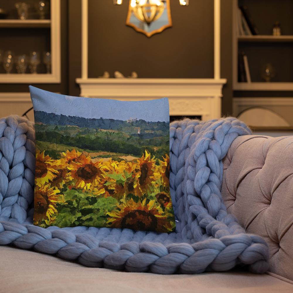 Curry Peepal Art Print Throw Pillow Cushion Square