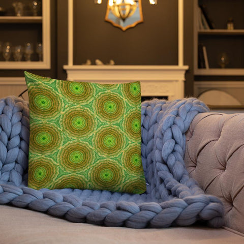 Art Premium  Decorative Throw Pillow & Cushion - Green Marigold